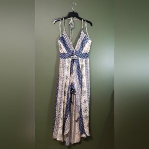 Angie Boho Print Maxi Romper